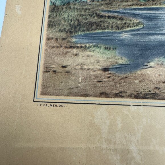 The Mill Stream Lithograph By Currier & Ives 152 Nassau St New York Vintage Prin - Picture 5 of 5